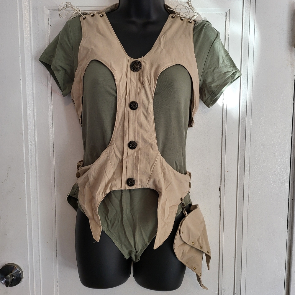 Kayo Anime Warrior Vest in cotton linen festival wear with pockets